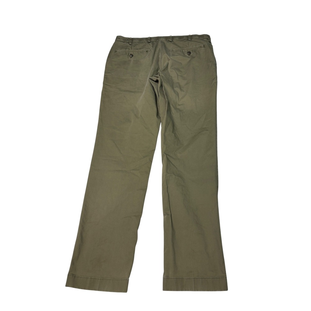 Brooks Brothers Advantage Chino Stretch Soho Fit Pants Mens 34x32 Olive Green - Picture 5 of 10
